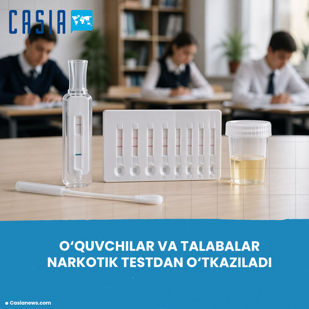Drug testing will be introduced for school students and university students in Uzbekistan