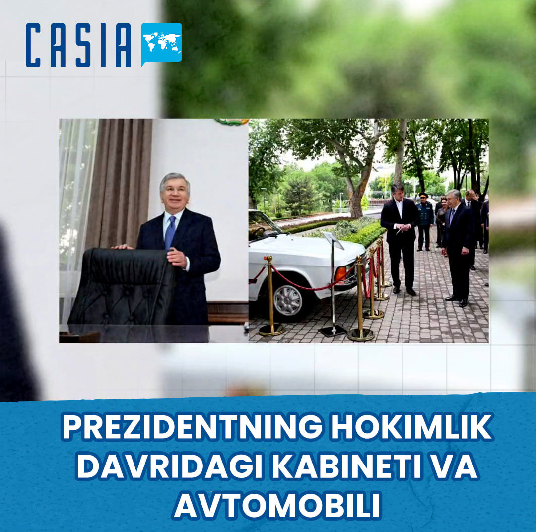 The President's office and official car from his time as a khokim were shown