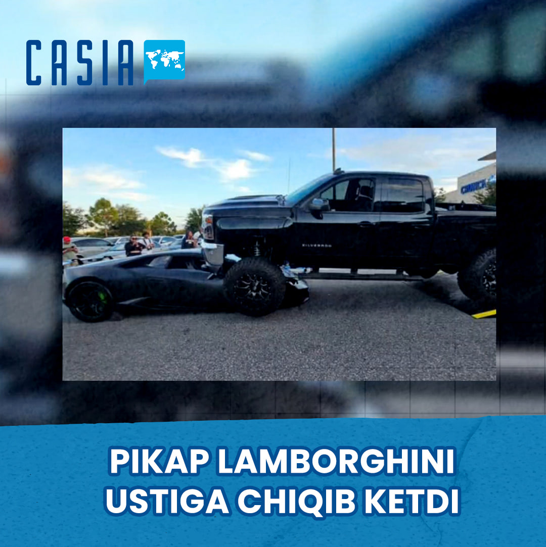 Pickup truck crashes into Lamborghini in US