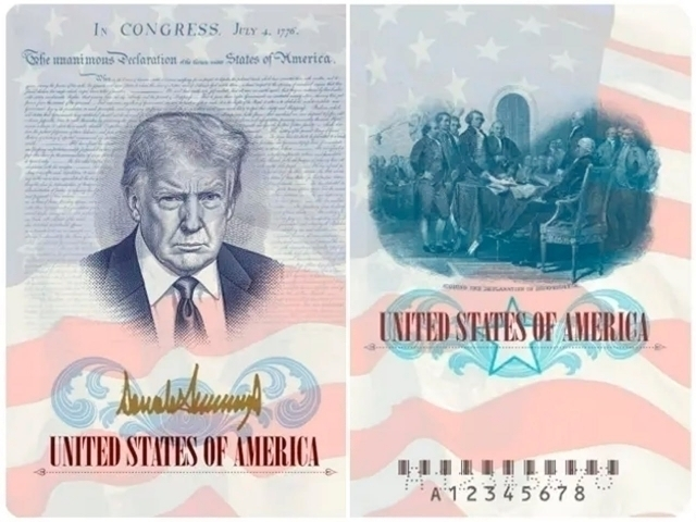 Trump's portrait to be on US passport cover