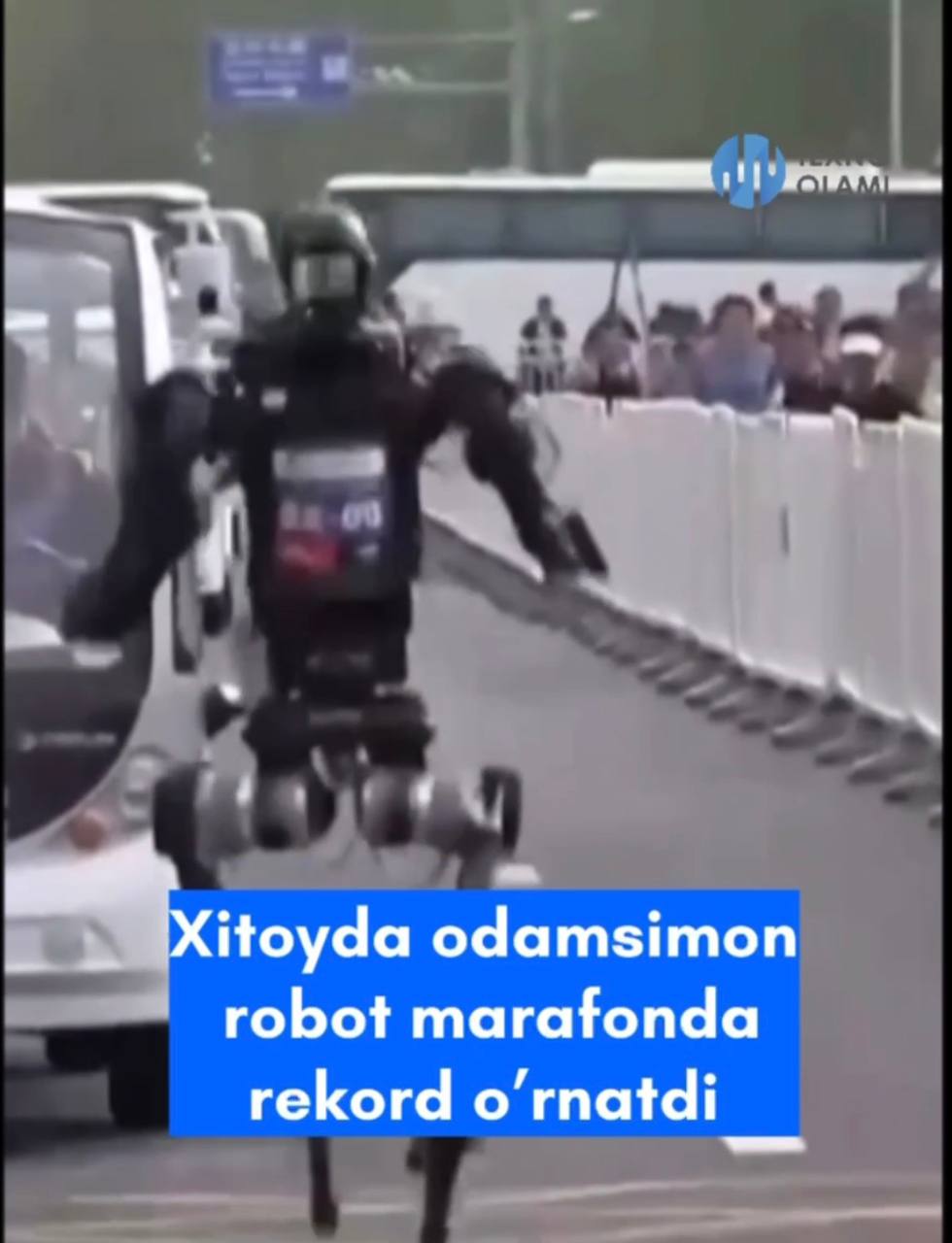 Humanoid robot sets marathon record in China
