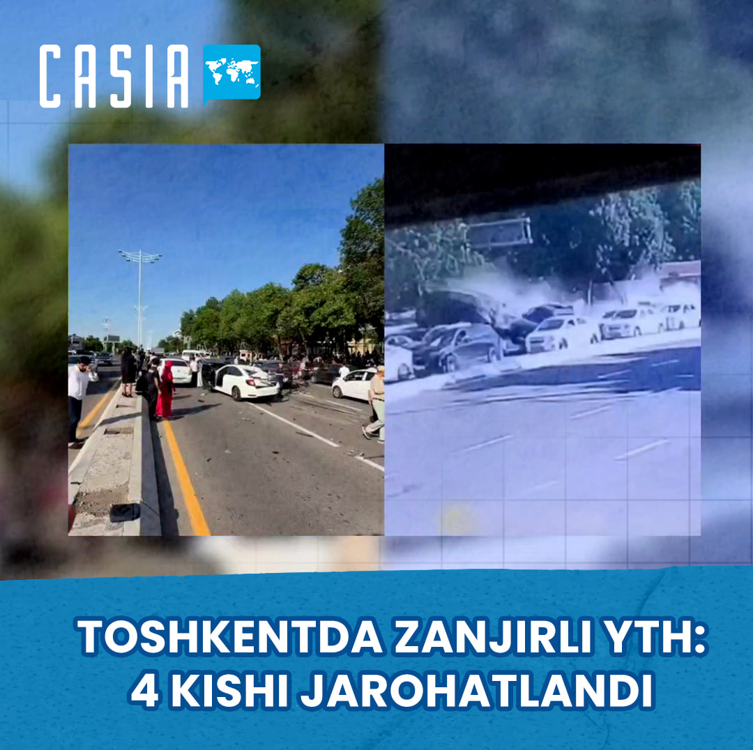 Chain accident in Tashkent: 15 cars damaged, 4 people injured