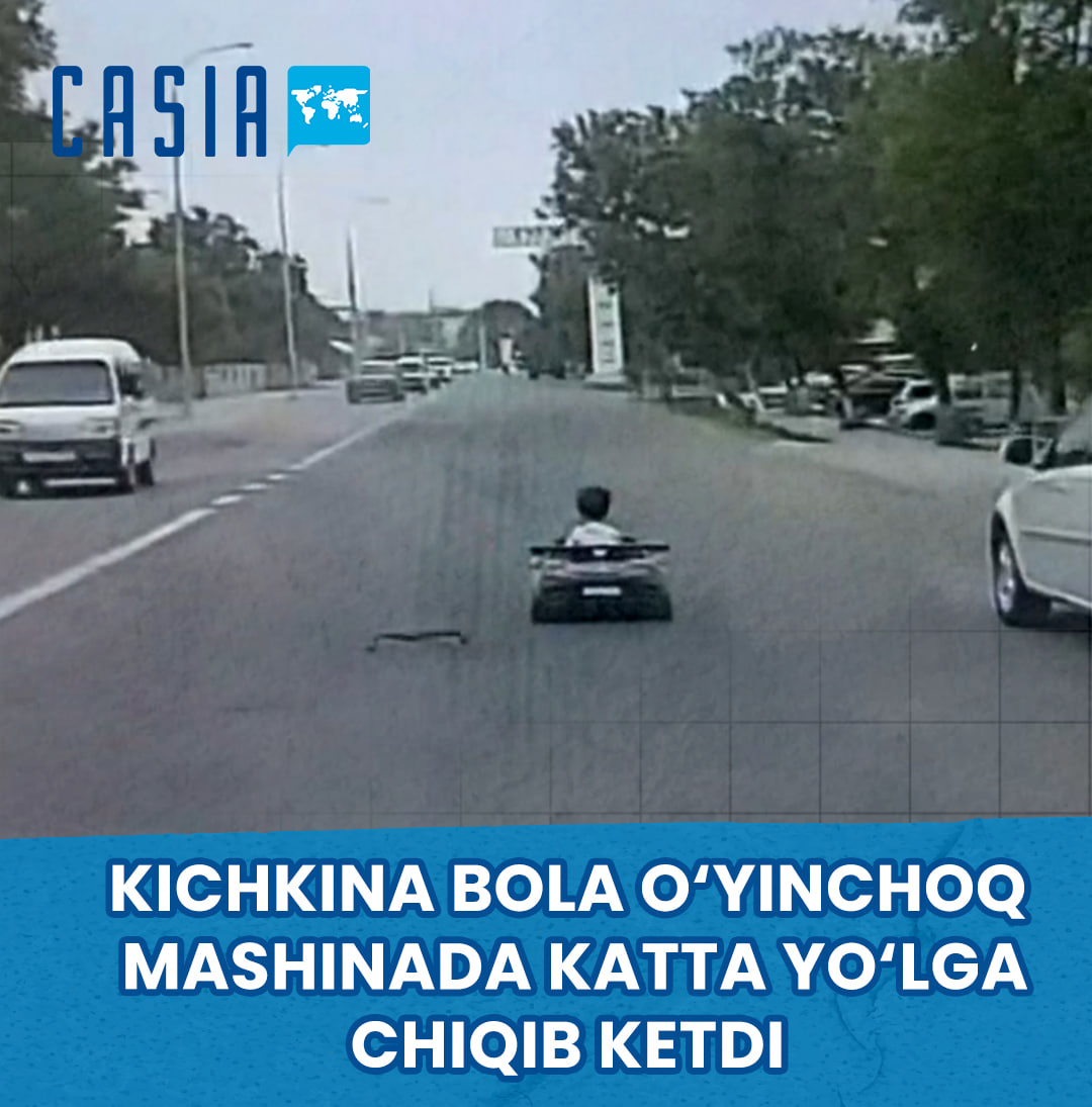 In Tashkent, a child drove a toy car onto the highway