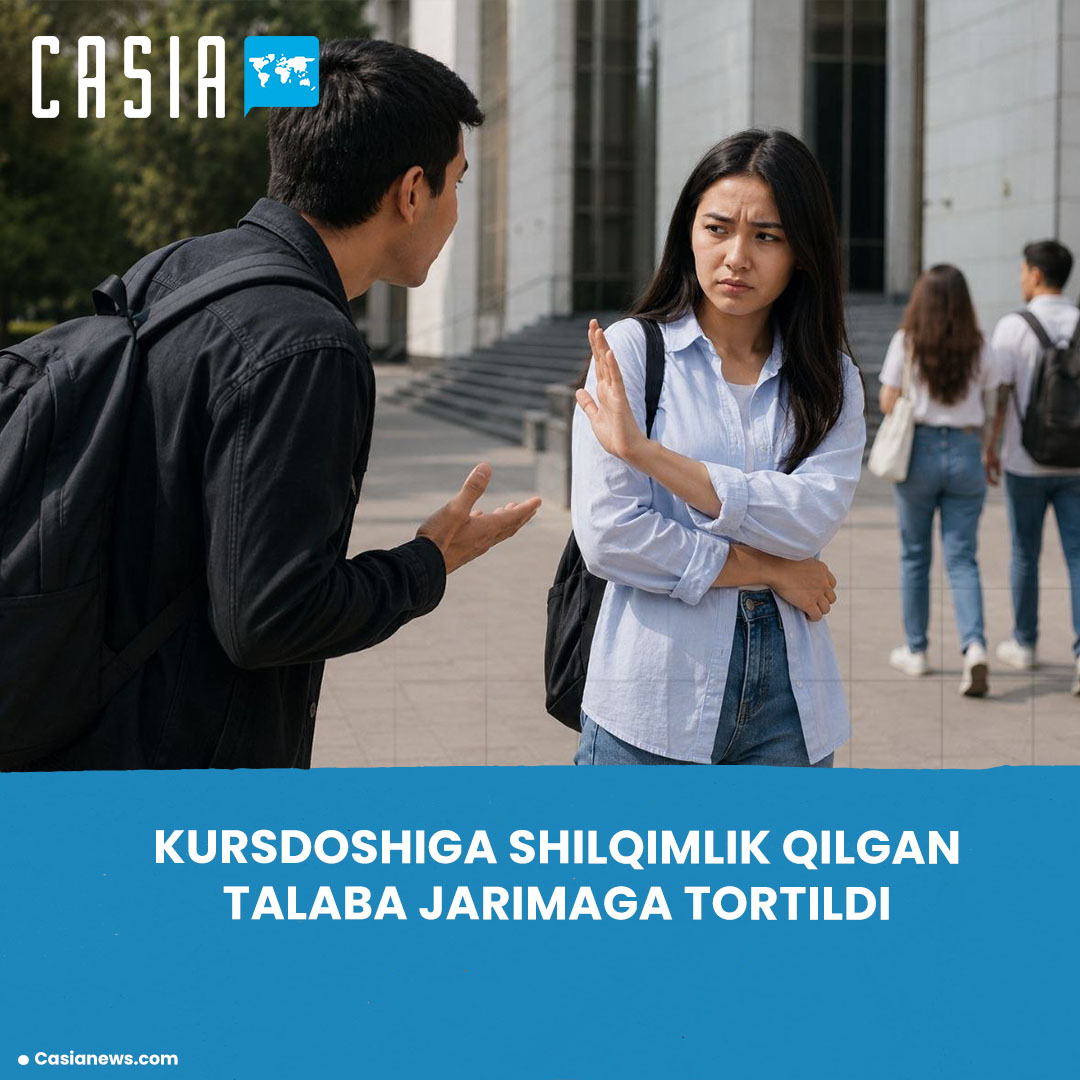A male student who harassed his female classmate was fined