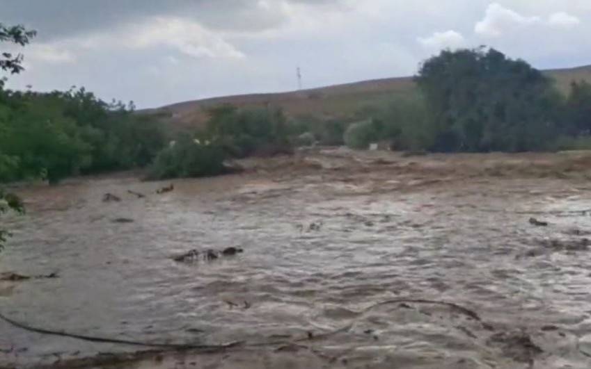 Flood in Navoi: cars and houses damaged