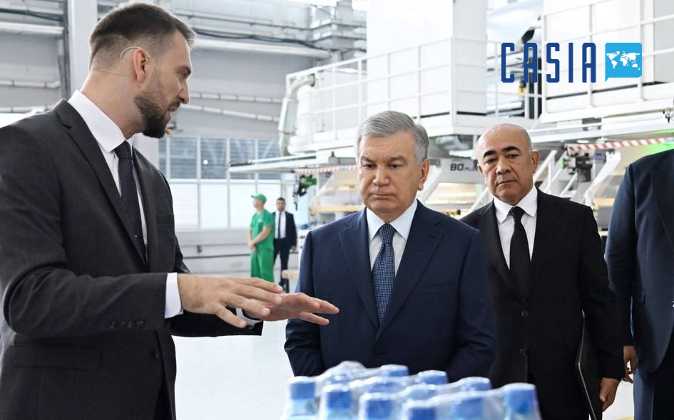 The President familiarized himself with the operations of a polymer enterprise in the “Chirchiq” technopark