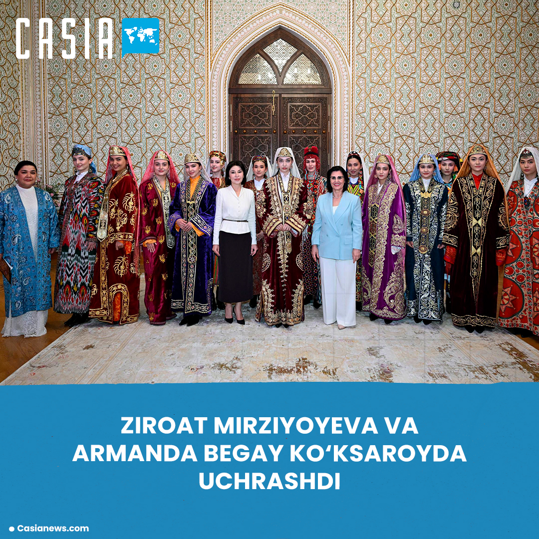 Ziroat Mirziyoyeva and Armanda Begay met in Kuksaroy