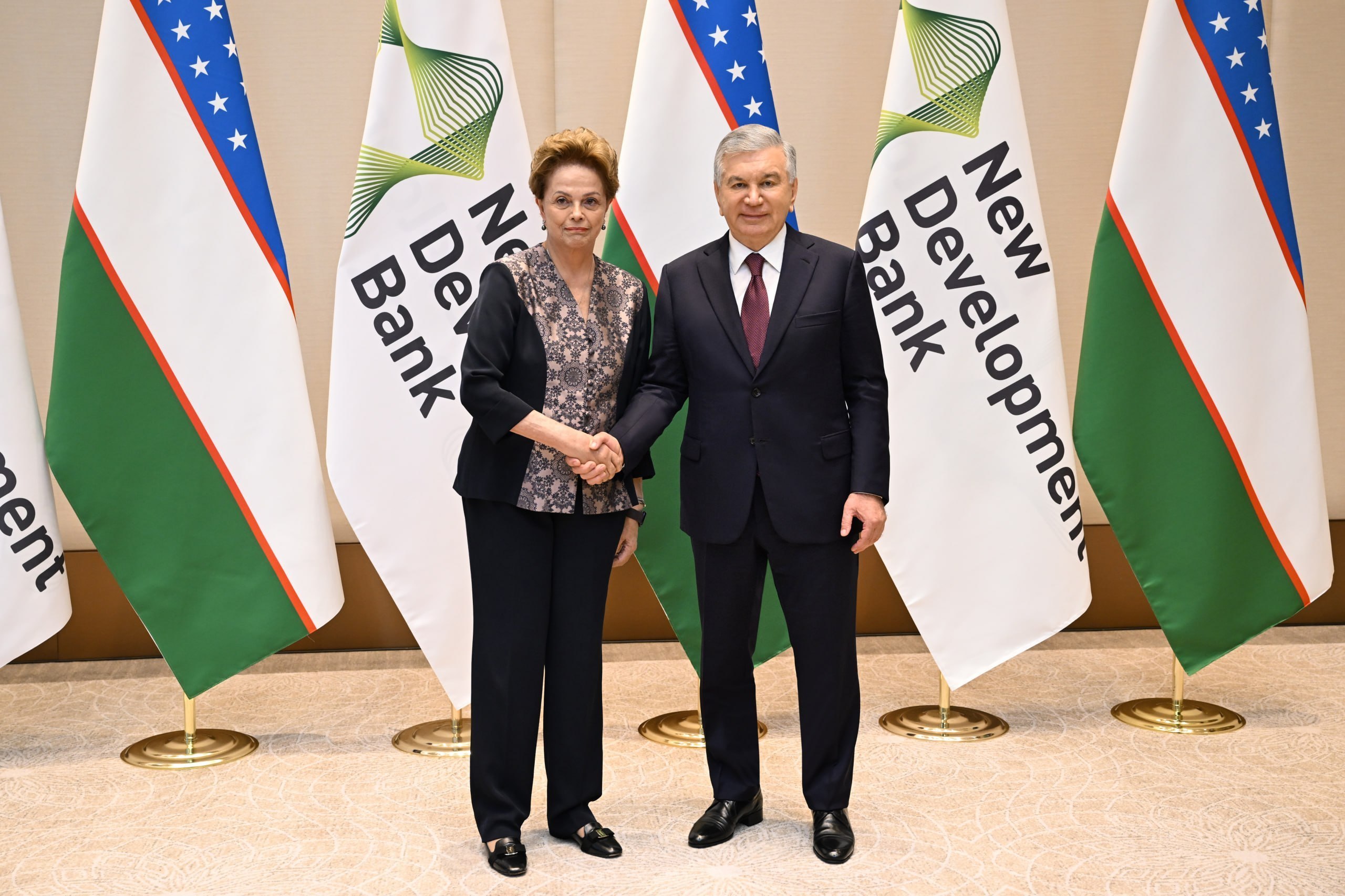 President Shavkat Mirziyoyev Meets with New Development Bank President