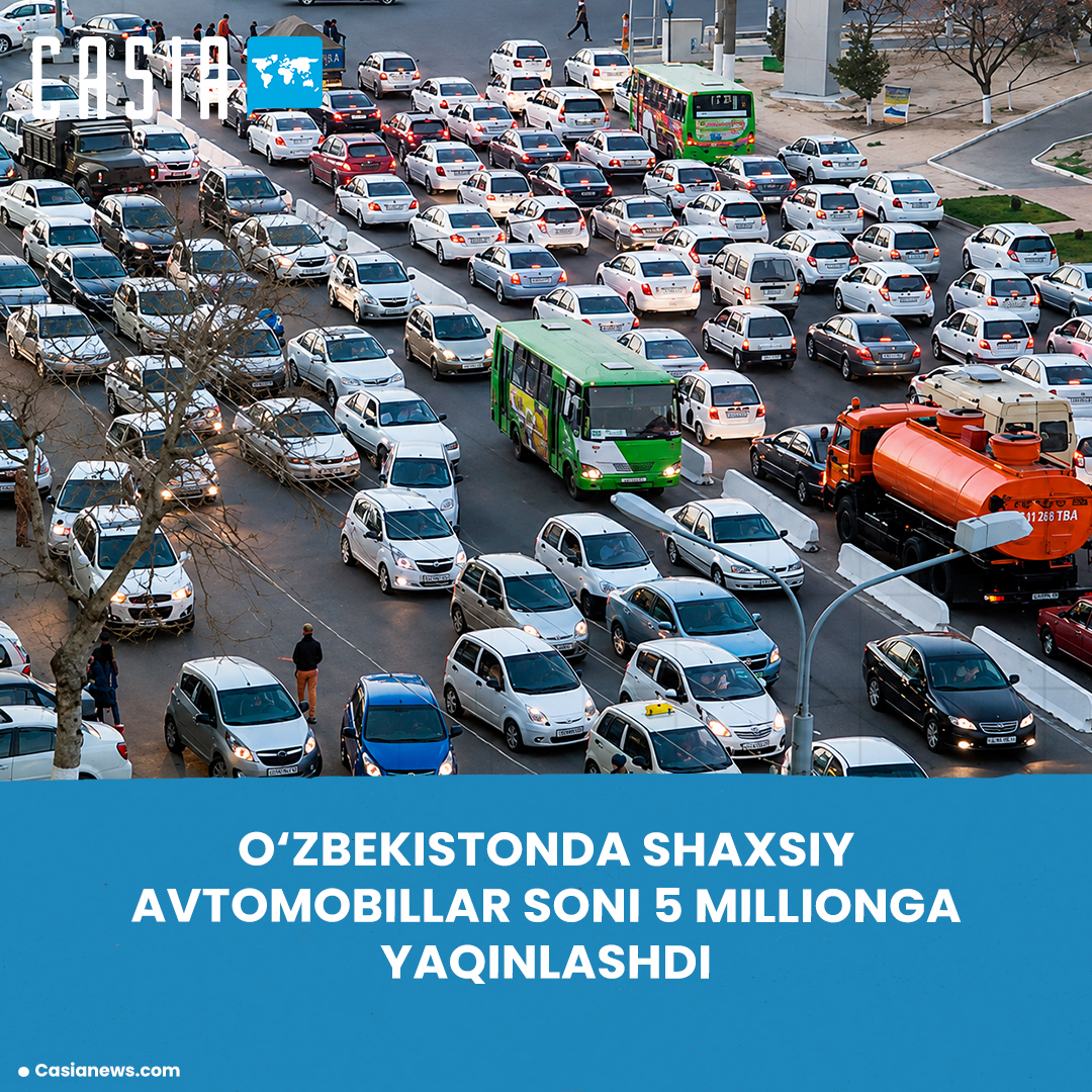The number of private cars in Uzbekistan has approached 5 million