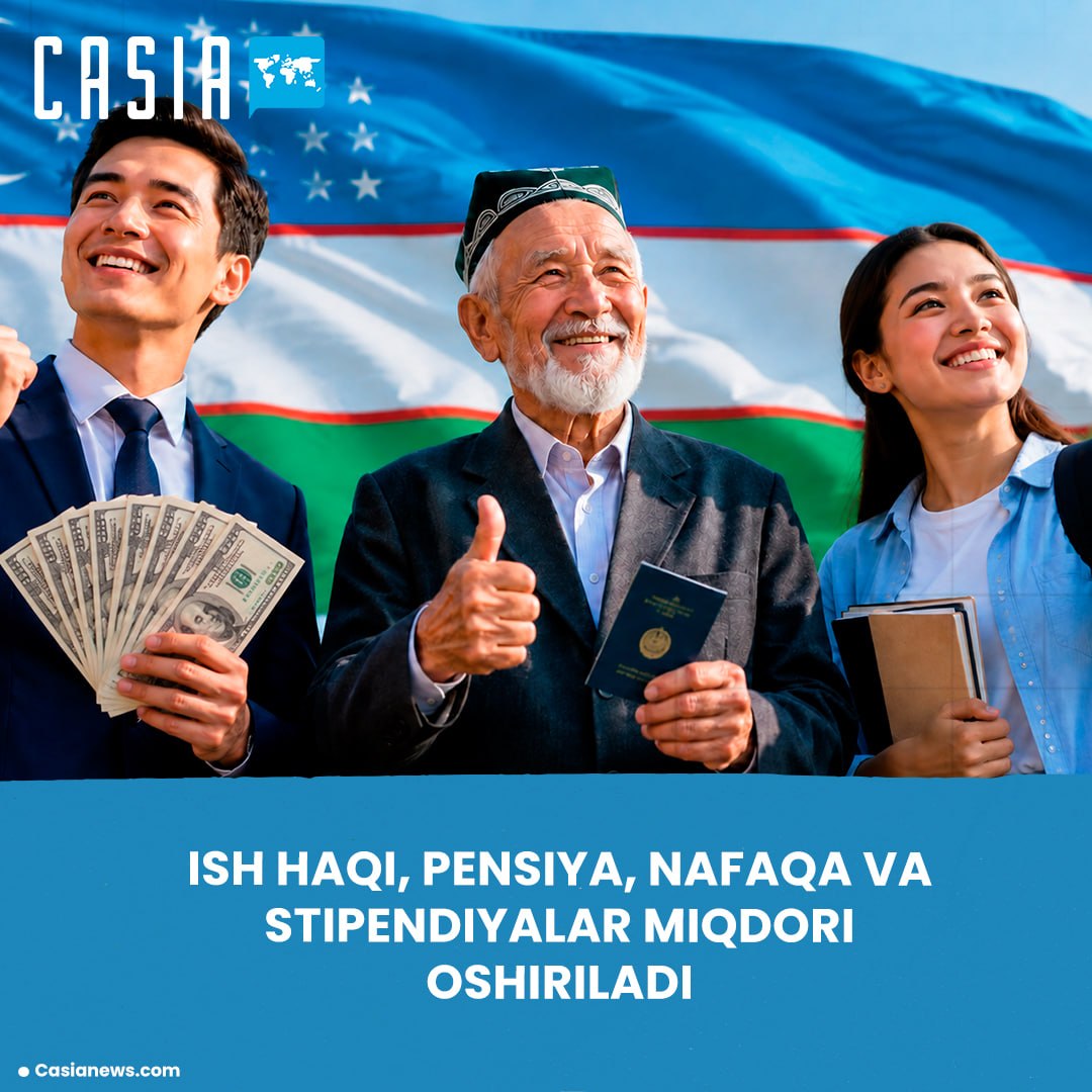 Wages, pensions and scholarships to be increased by 7% in Uzbekistan