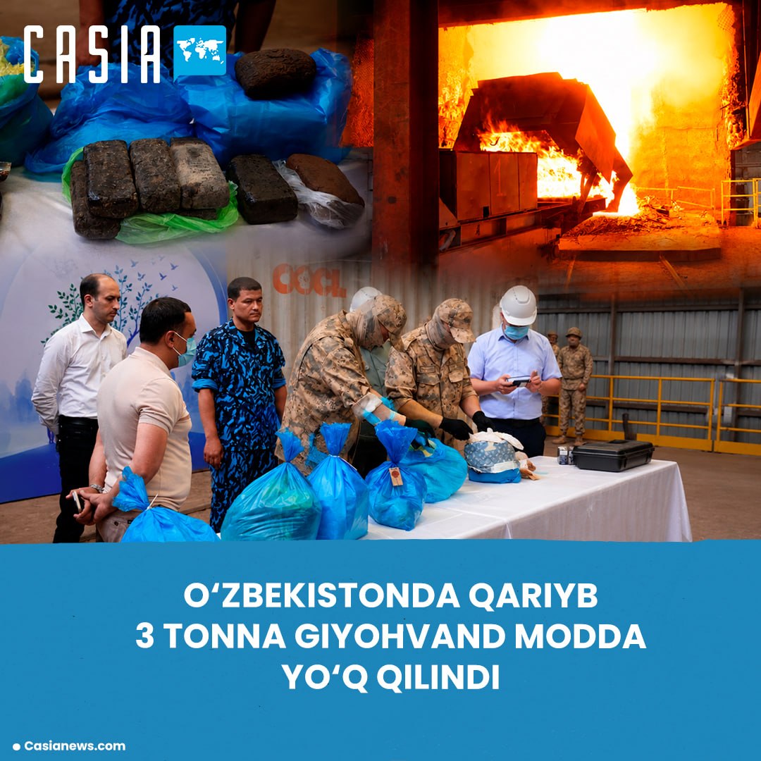 Nearly 3 tons of drugs destroyed in Uzbekistan