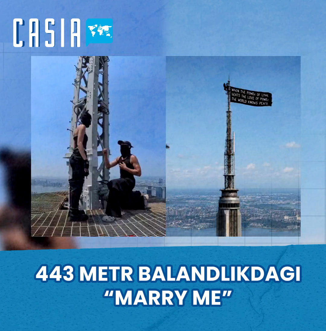 Couple detained after conquering 443-meter height in the name of love