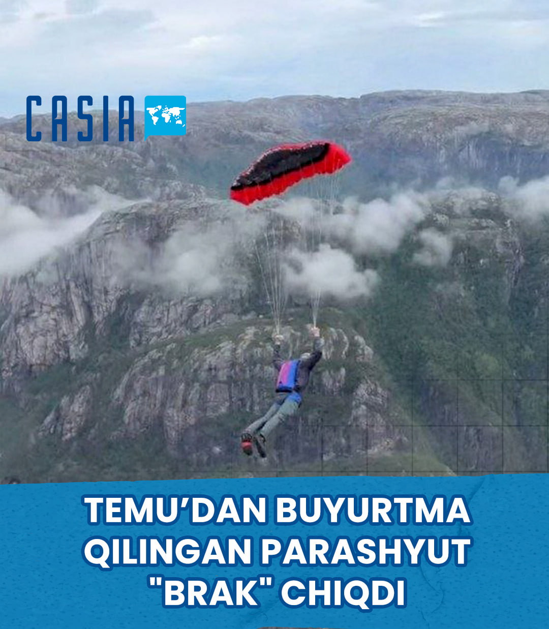 Parachute ordered from TEMU almost caused death