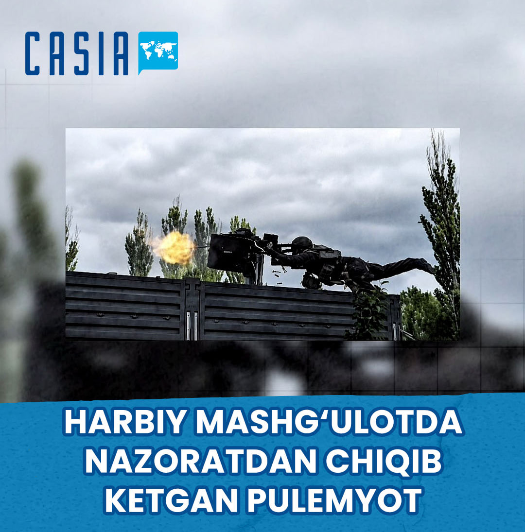 Machine gun spins out of control during training exercise in Russia