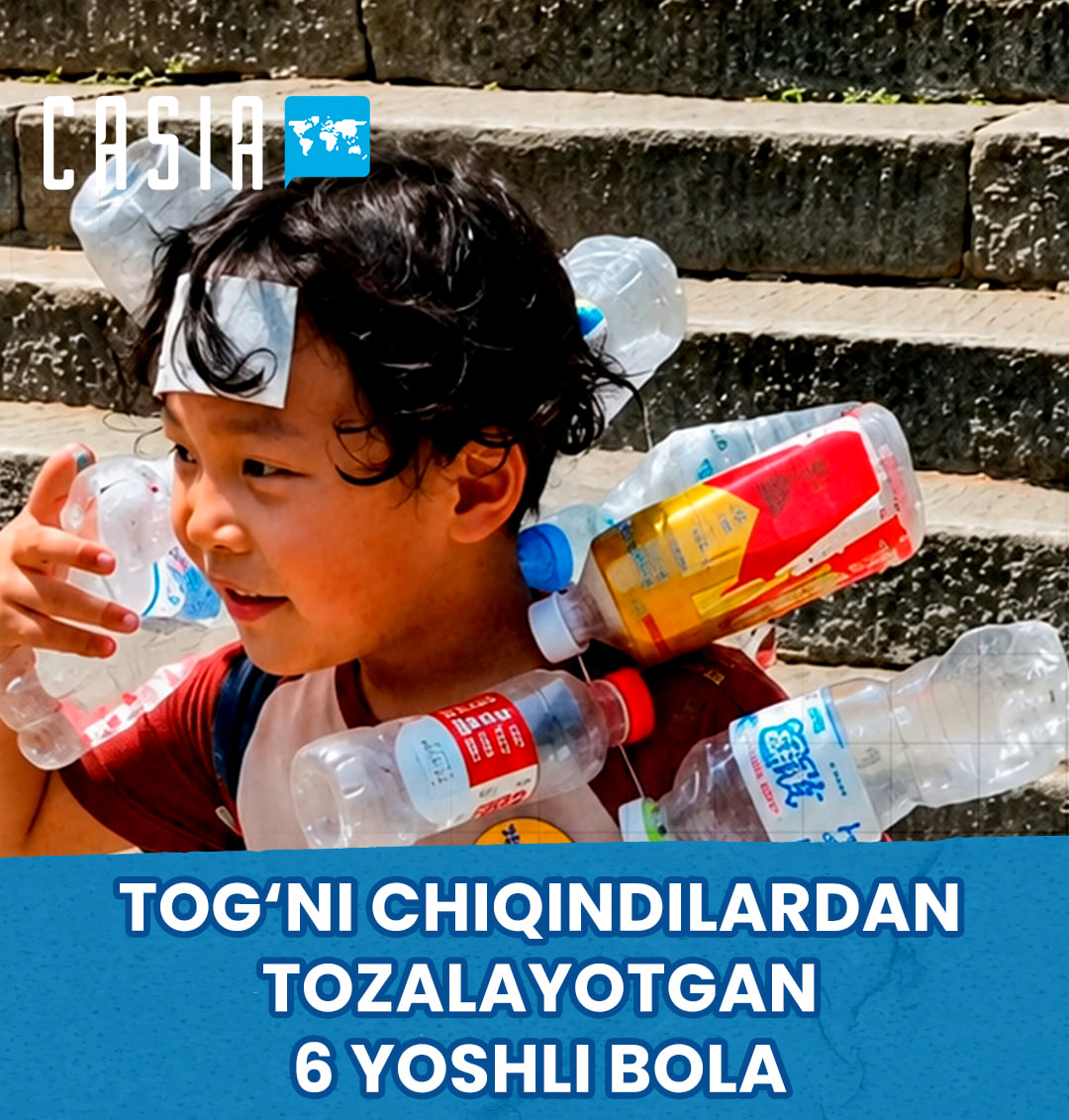 A 6-year-old boy in China spends his weekends cleaning up trash from the mountains.