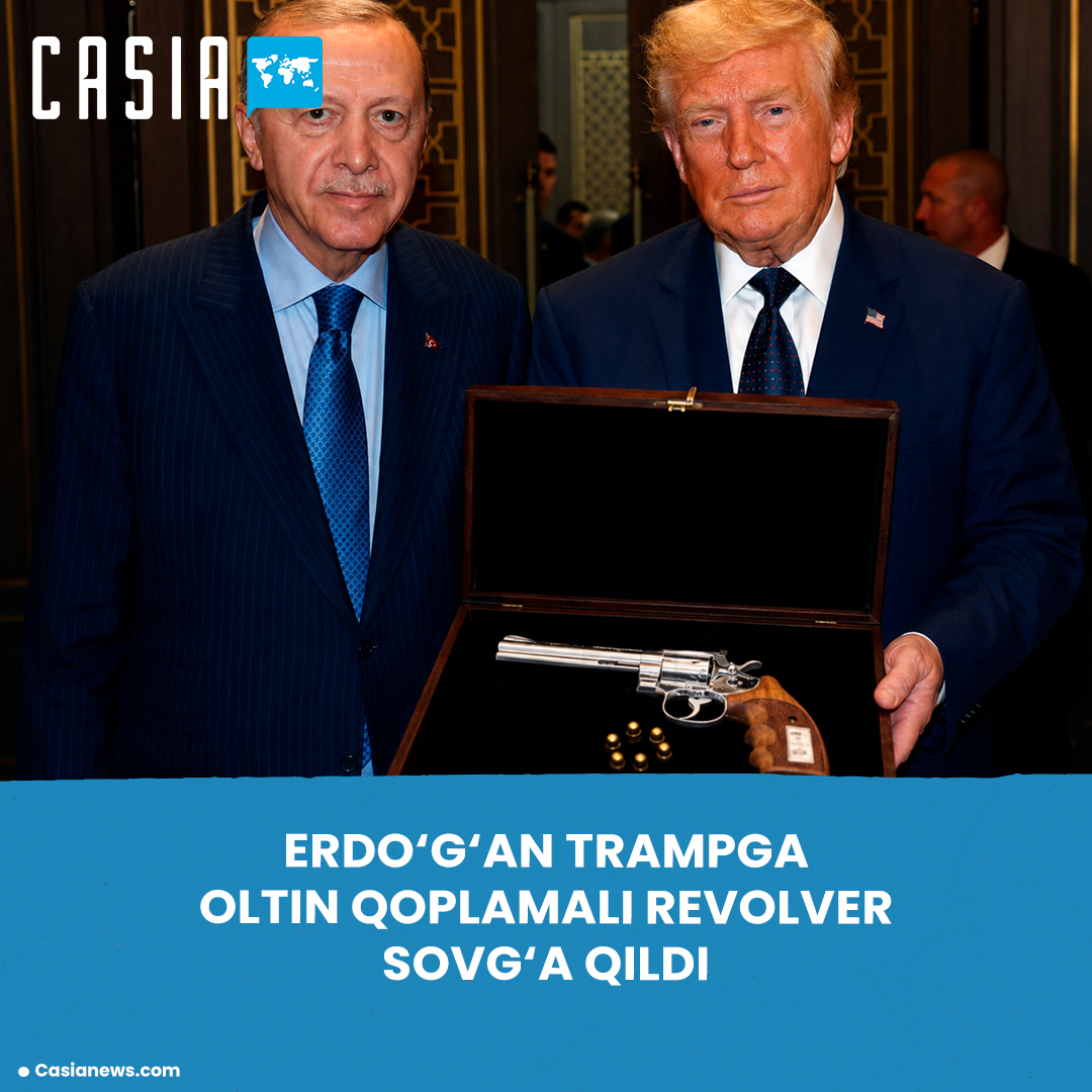 Erdoğan Presented Trump with Gold-Plated Revolver