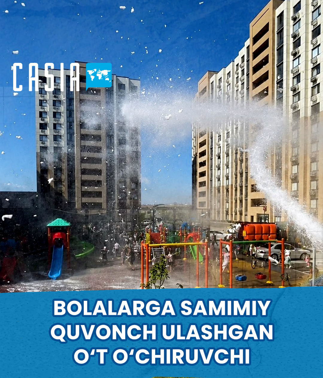 Firefighter in Shymkent Brought Children Unforgettable Joy
