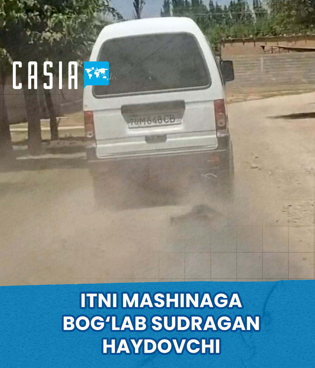 Damas driver in Kashkadarya dragged a dog behind his vehicle