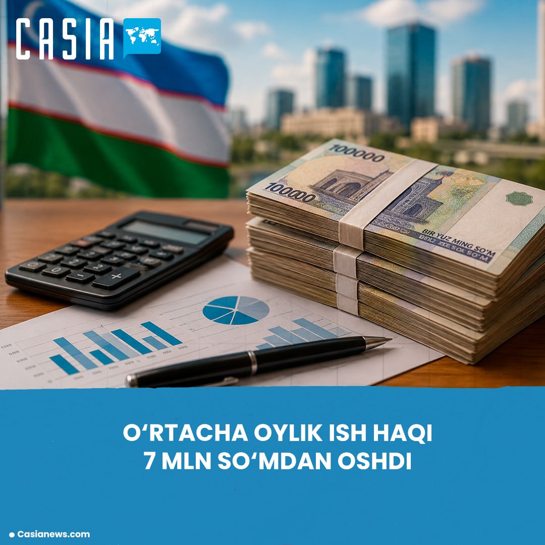 Average monthly salary increases in Uzbekistan