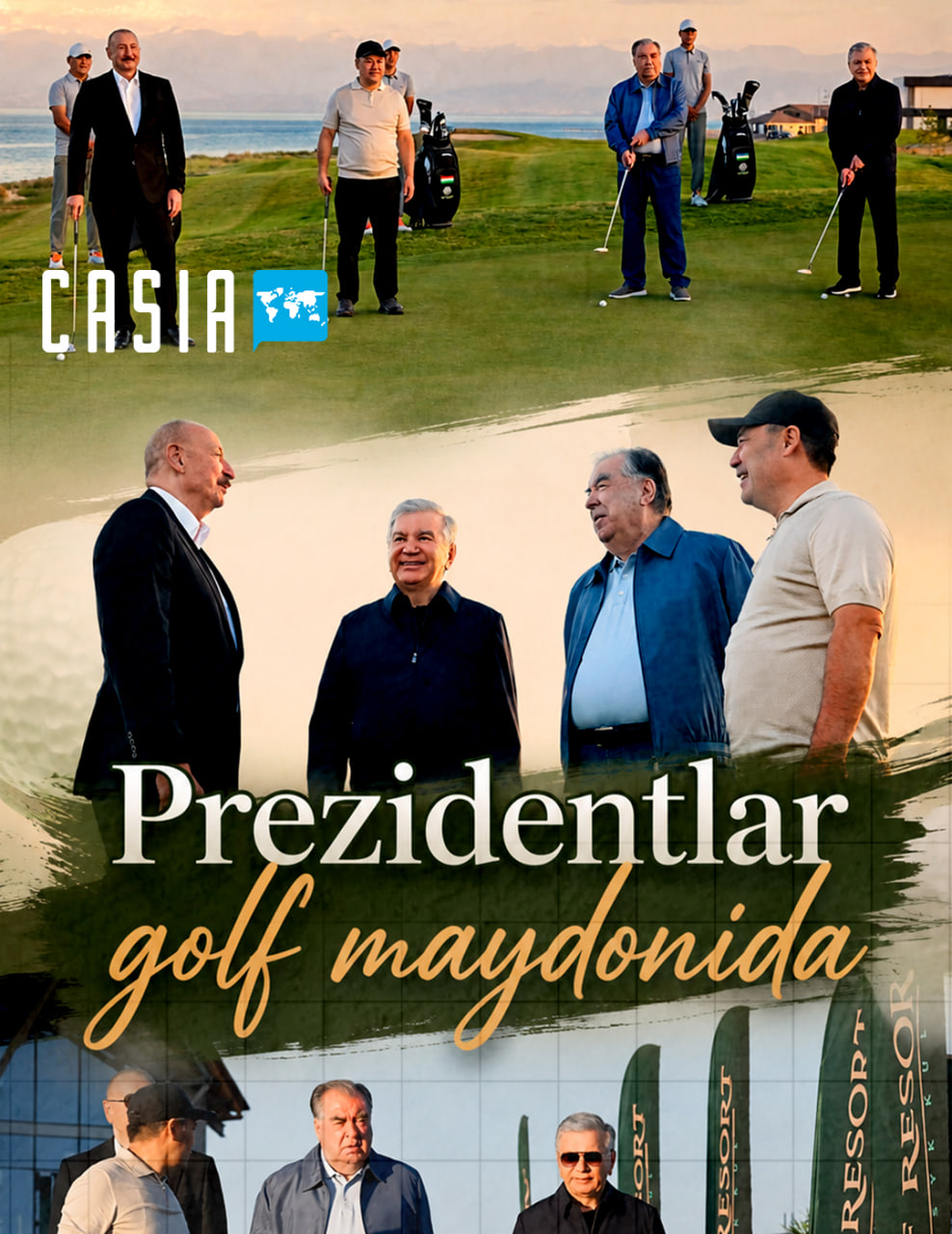 Central Asian and Azerbaijani leaders attend the opening of Kyrgyzstan’s first international golf club