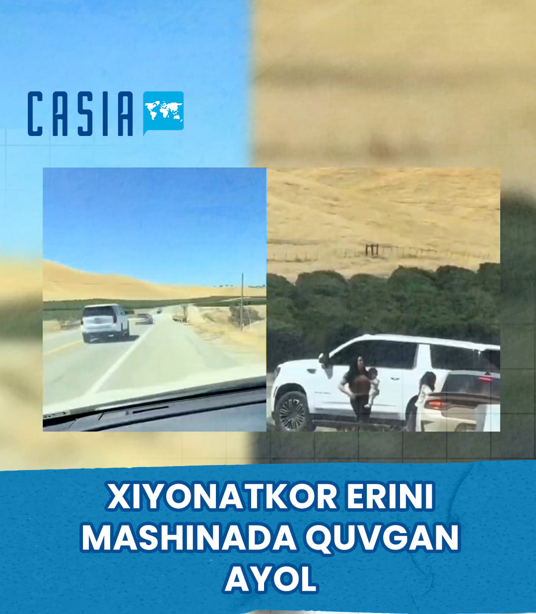 Woman chases down husband she suspected of cheating