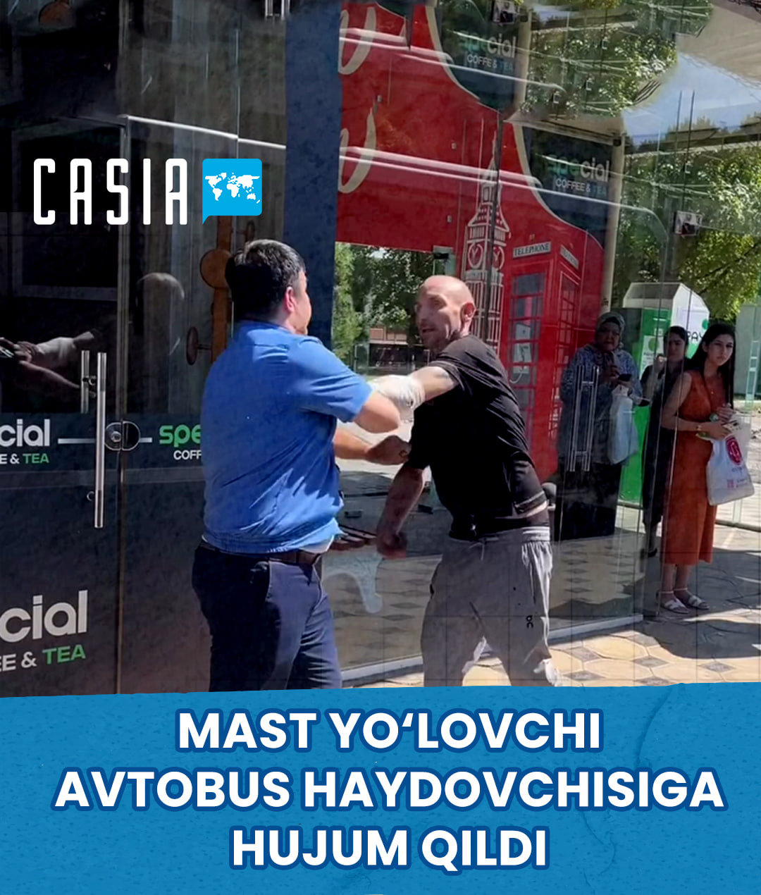 Drunk passenger smashes bus windshield and attacks driver in Tashkent