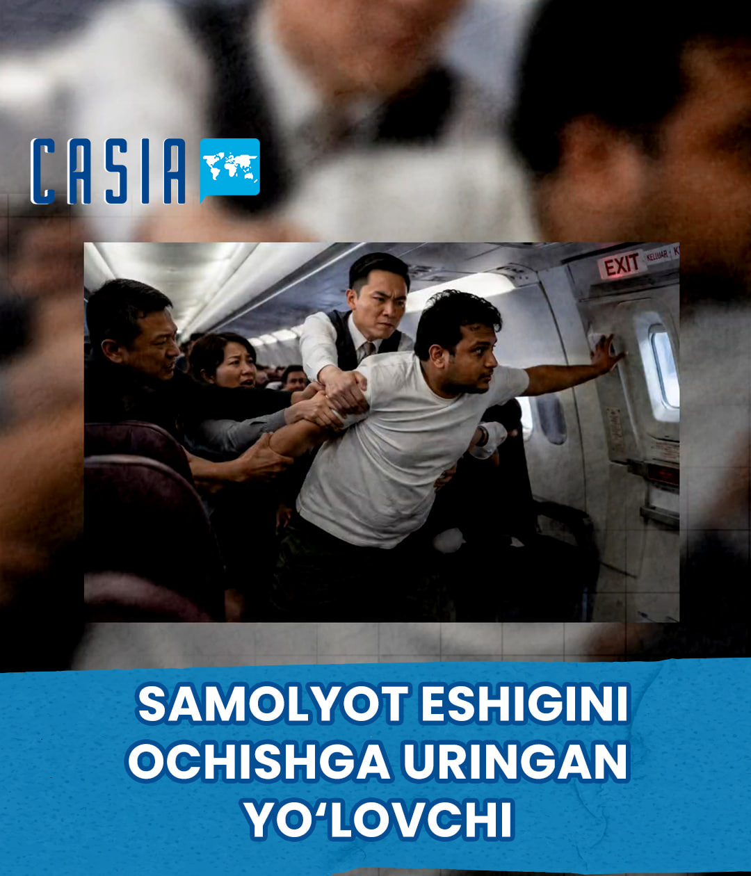 Passenger attempted to open an emergency exit door on a plane