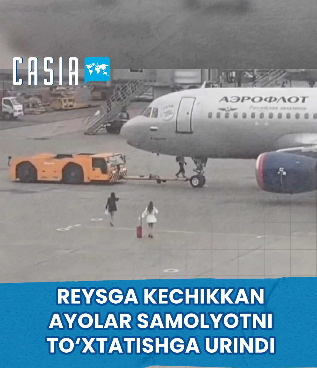 Women who missed their flight tried to stop the plane