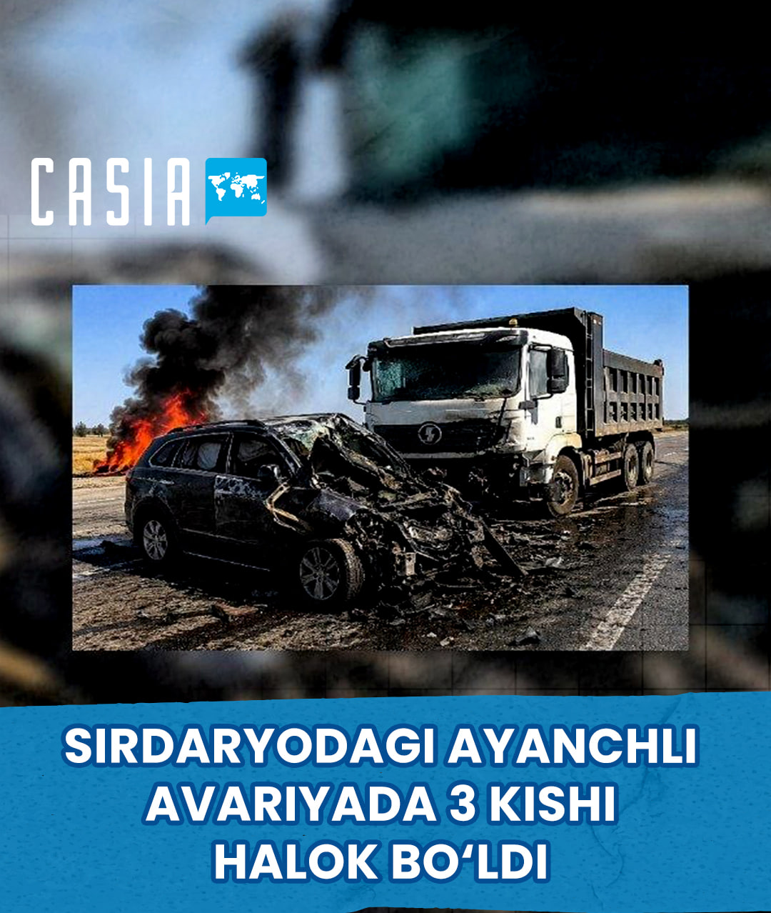 Three people killed in a tragic road accident in Syrdarya