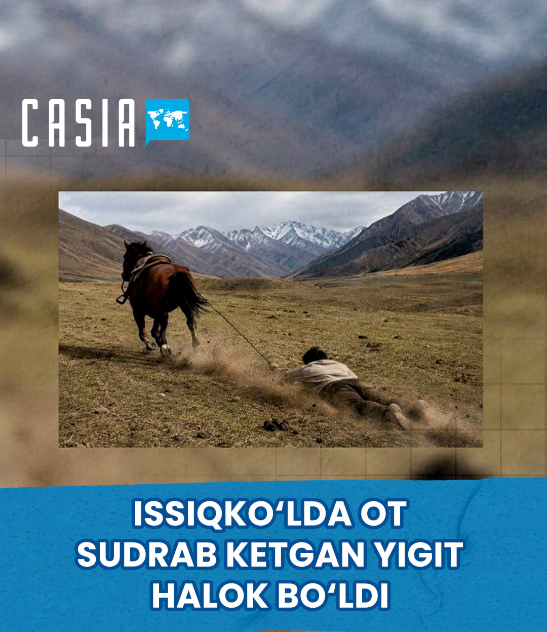 20-year-old man dies after being dragged by a horse in Issyk-Kul