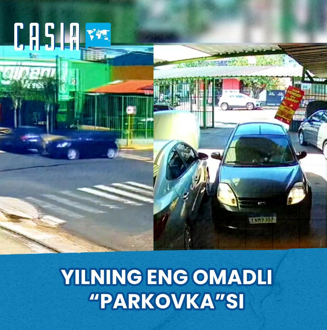 The accident ended with a successful “parking”
