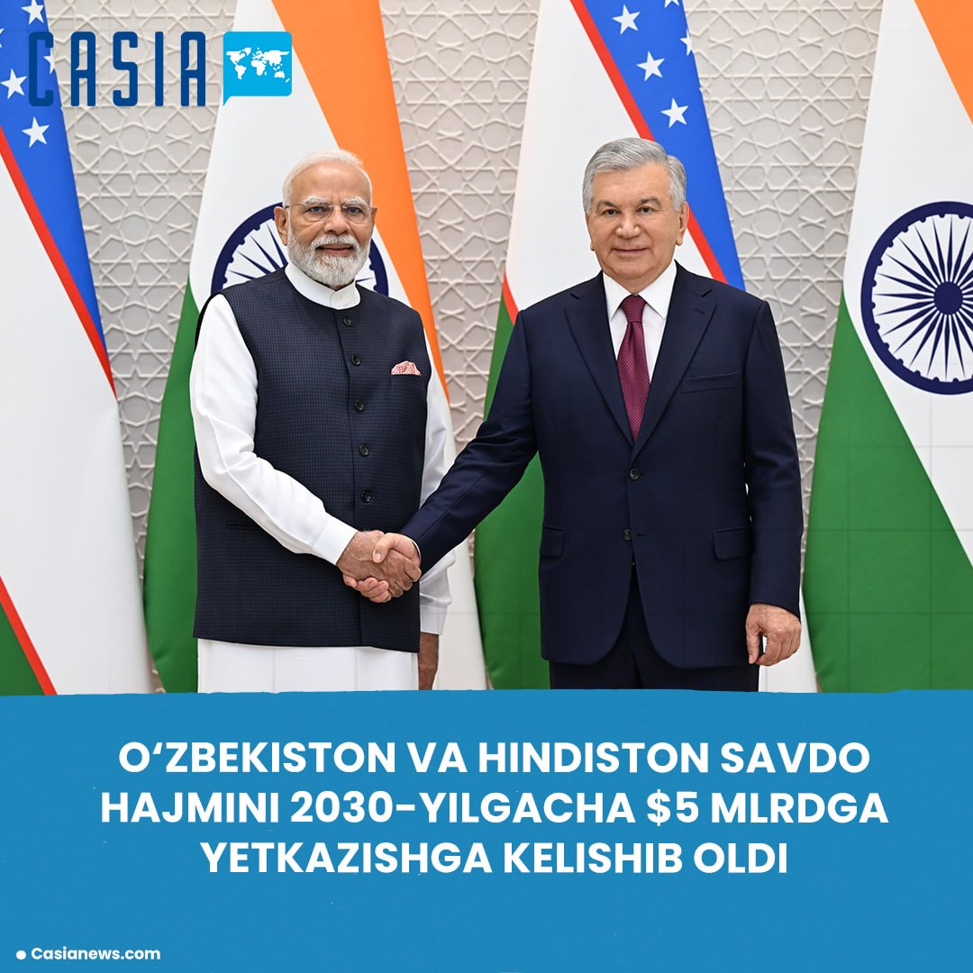 Uzbekistan and India to Increase Trade Turnover to $5 Billion by 2030