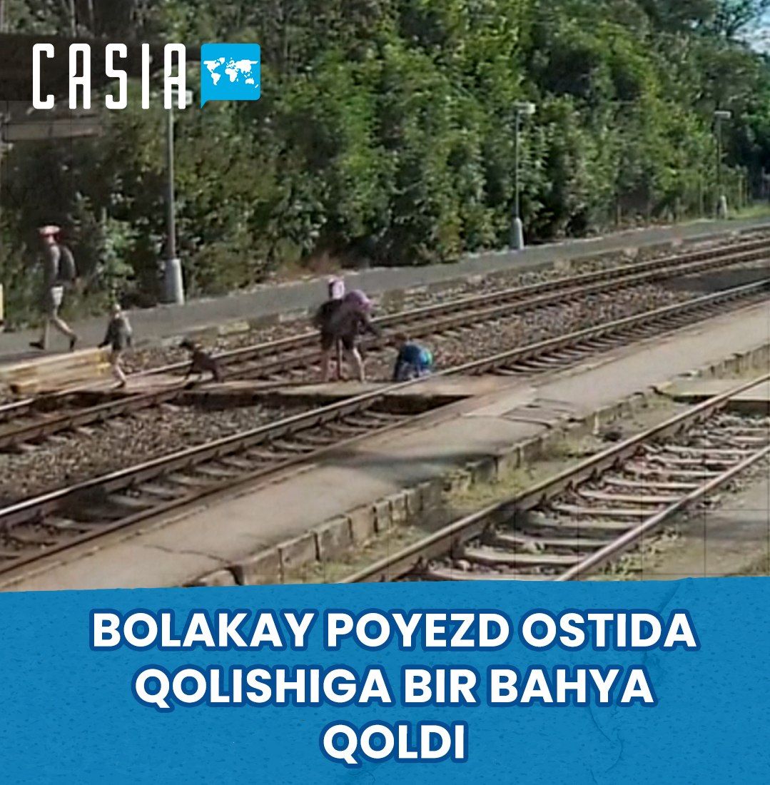 In the Czech Republic, a child narrowly escaped being hit by a train
