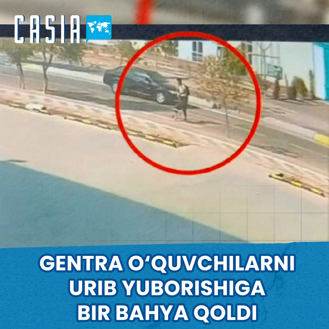 Gentra nearly strikes schoolchildren in Jizzakh