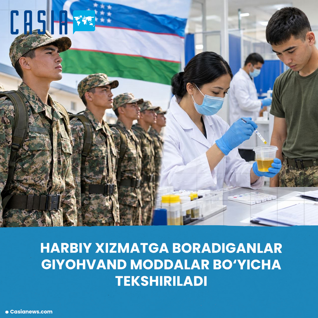 Those entering military service will undergo drug testing.