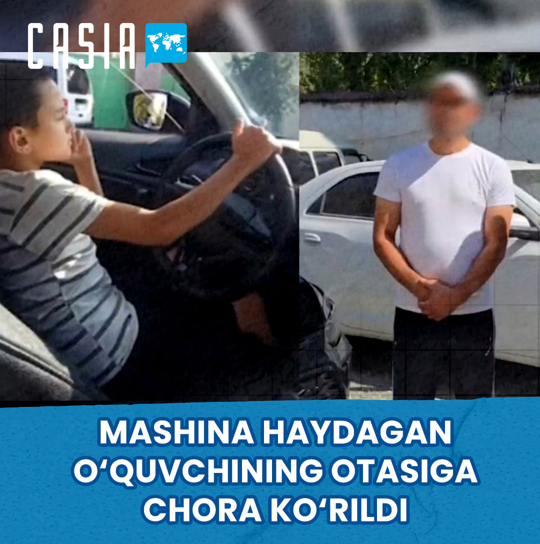 Action taken against father of 5th-grade student who drove a car in Fergana