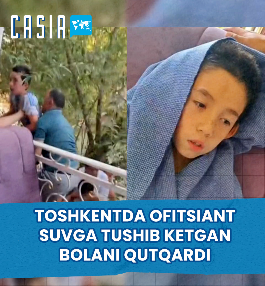 In Tashkent, a waiter rescued a child who had fallen into a canal.