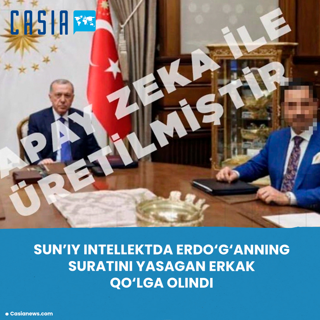 A man in Turkey was detained for circulating an AI-generated image featuring Erdoğan.