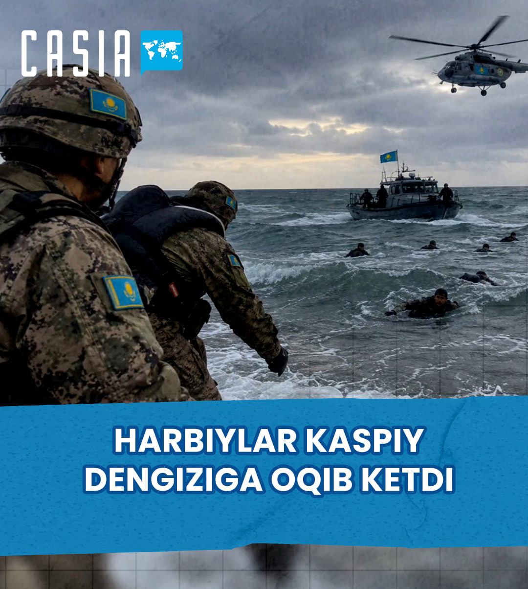 In Kazakhstan, 19 military vehicles were swept into the Caspian Sea during an exercise.