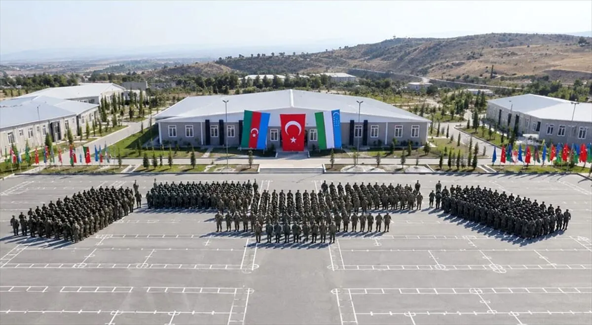 Military forces from Uzbekistan, Turkey, and Azerbaijan have begun exercises in Azerbaijan.